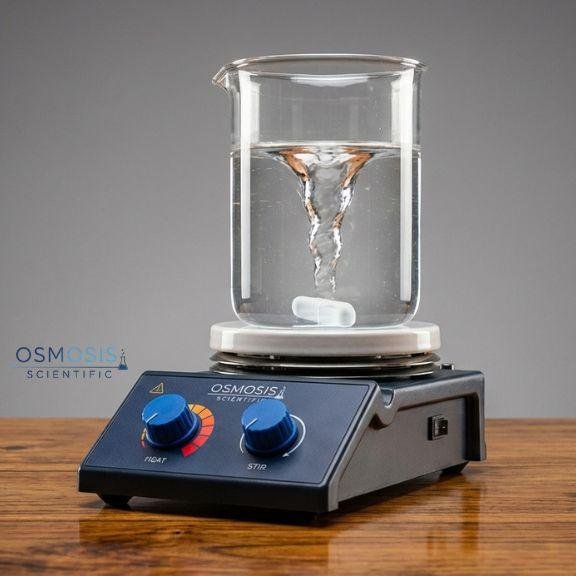 Osmosis Scientific analogue magnetic stirrer with hotplate for laboratory heating and liquid mixing