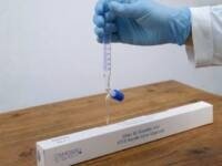 Osmosis Scientific Class AS Glass Burette with PTFE Needle Valve Stopcock and Amber Graduations